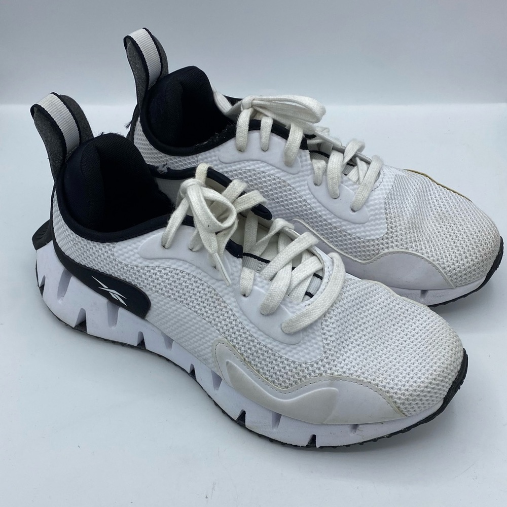 Reebok Zig‎ Dynamica Shoes Mens 8 White Black Running Athletic Training FX1090